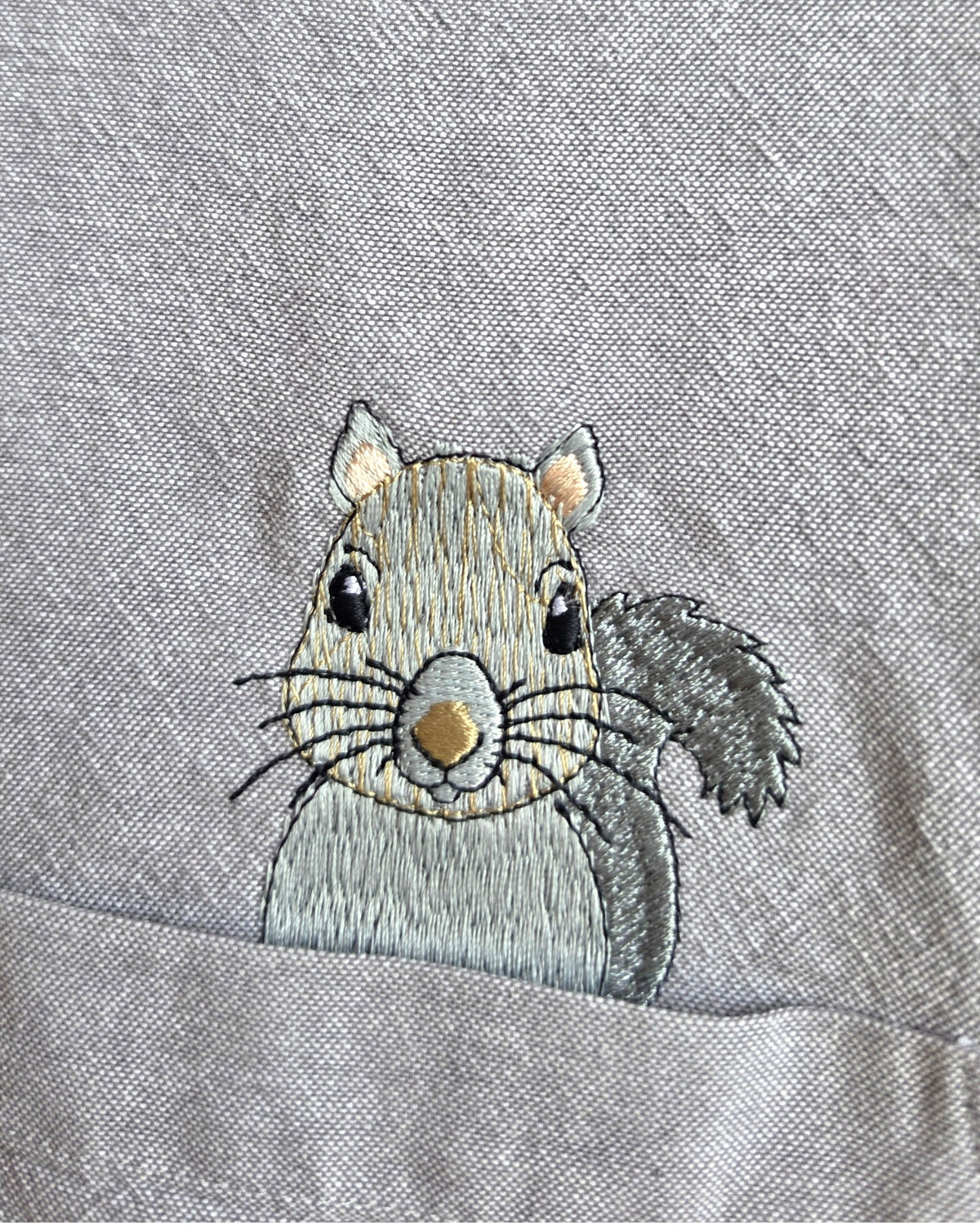 Grey Squirrel Shirt, Size Extra Large