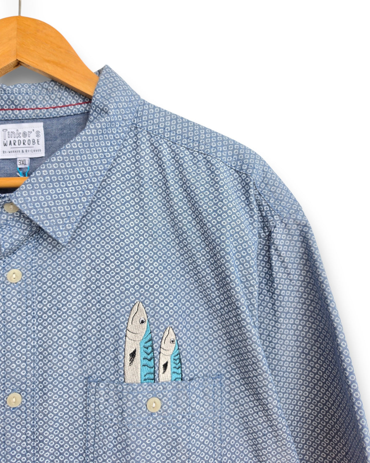 Mackerel Shirt, Size XXXL