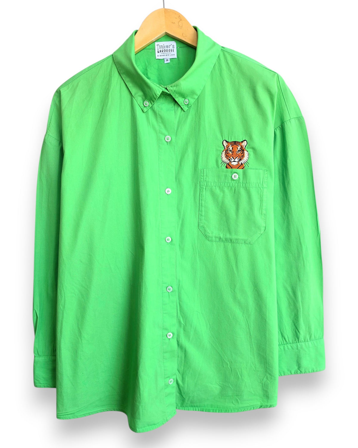 Oversized Tiger Shirt, Size 14