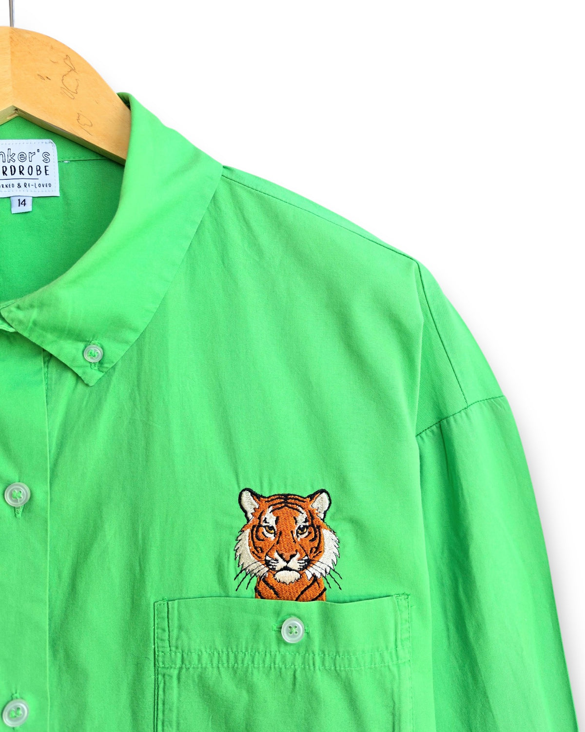 Oversized Tiger Shirt, Size 14