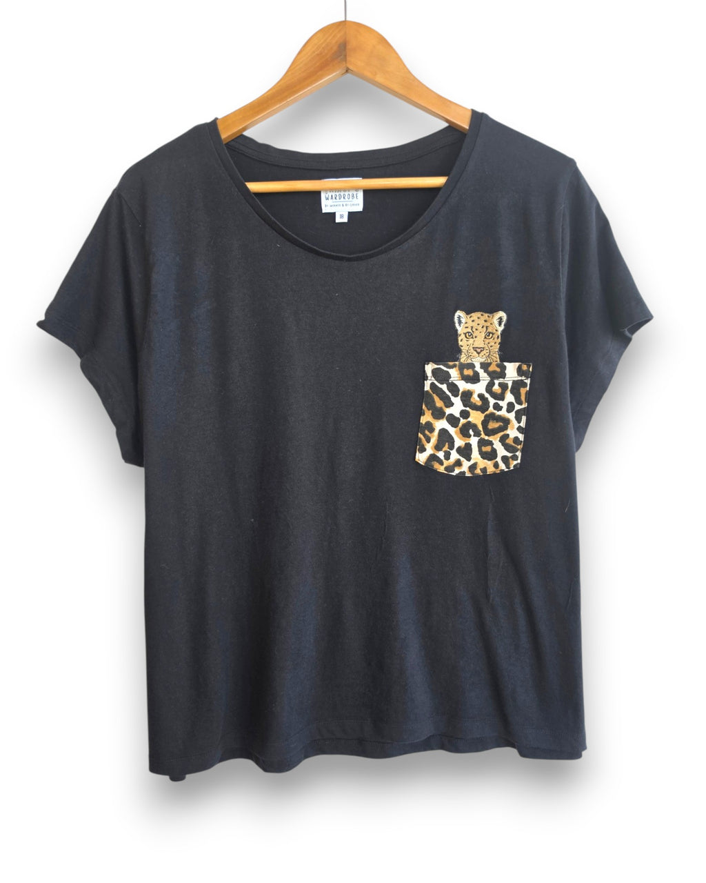 Leopard Tee, Size 18