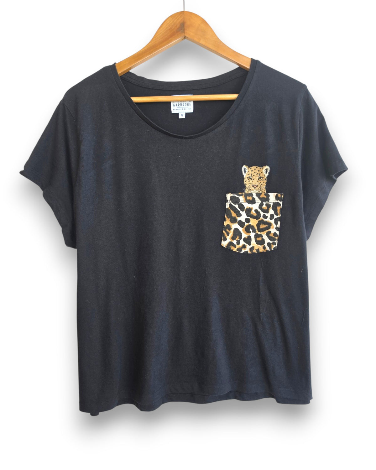 Leopard Tee, Size 18