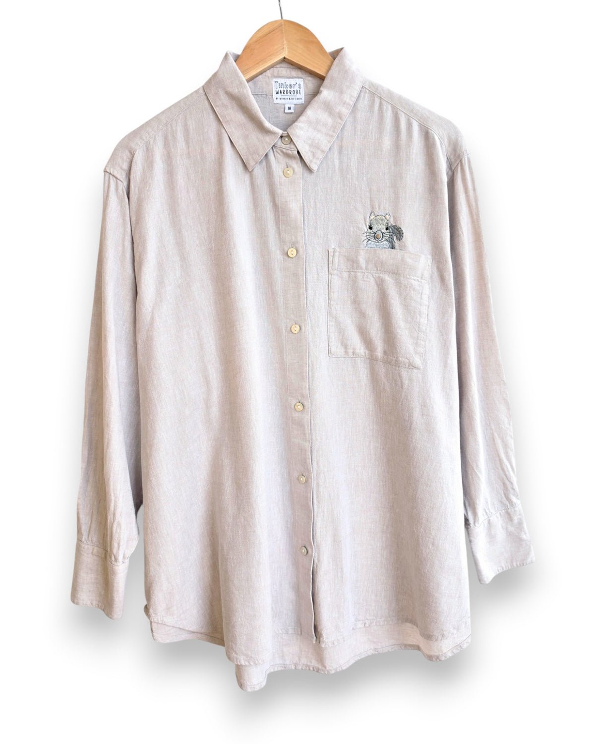 Grey Squirrel Shirt, Size 18