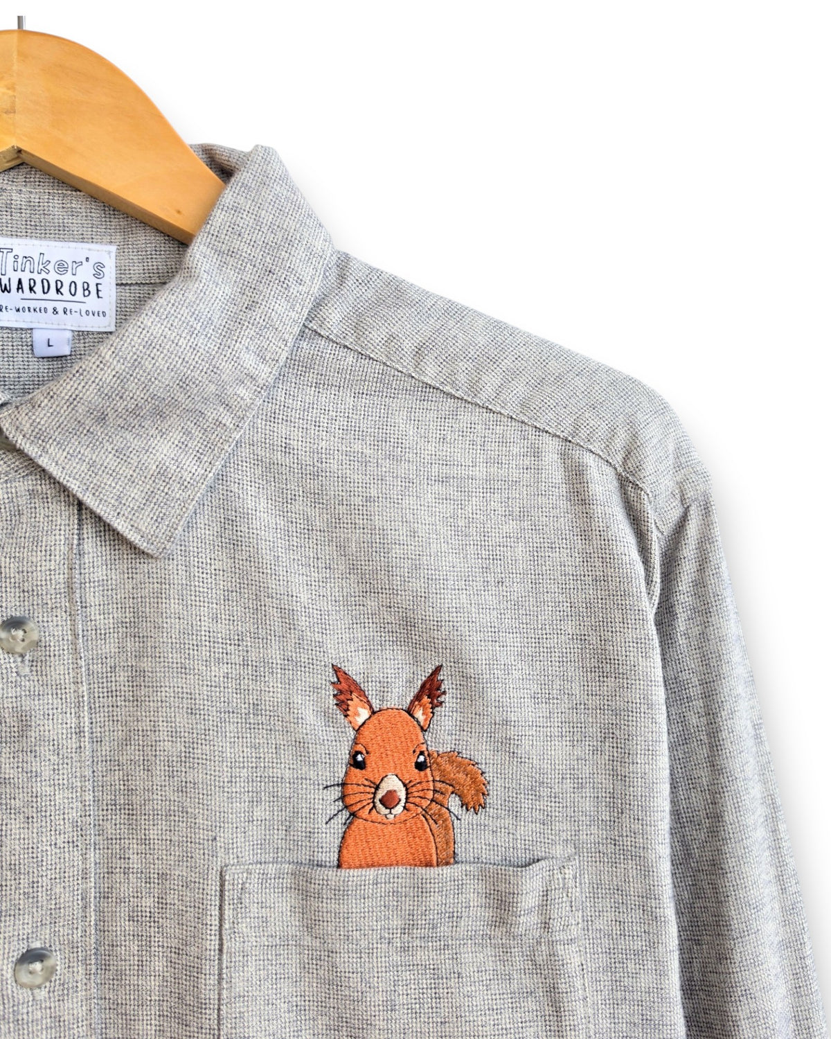 Red Squirrel Shirt, Size L