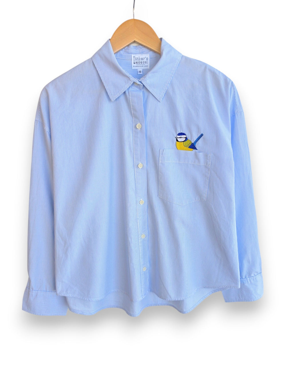 Blue Tit Shirt, Size 16