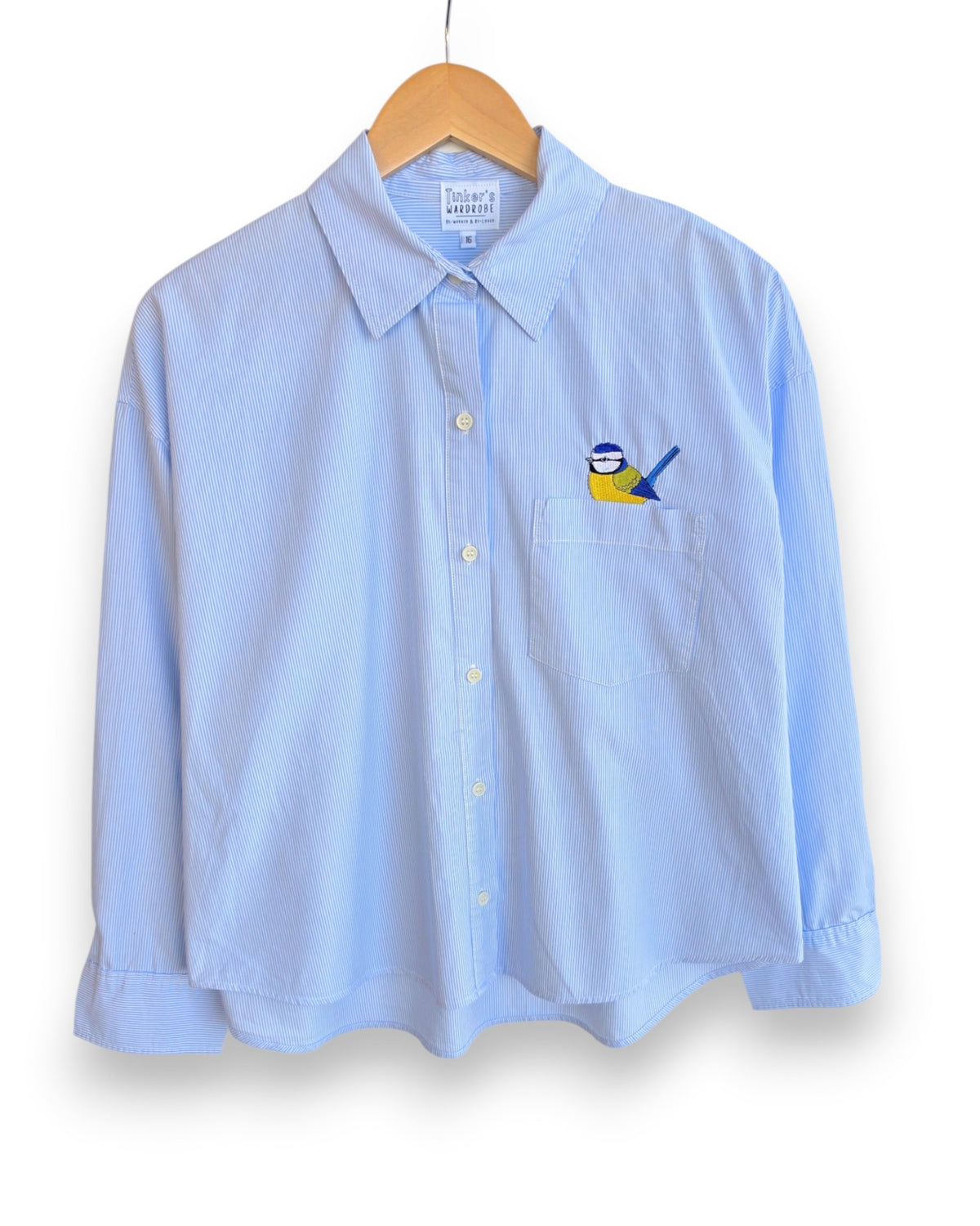 Blue Tit Shirt, Size 16