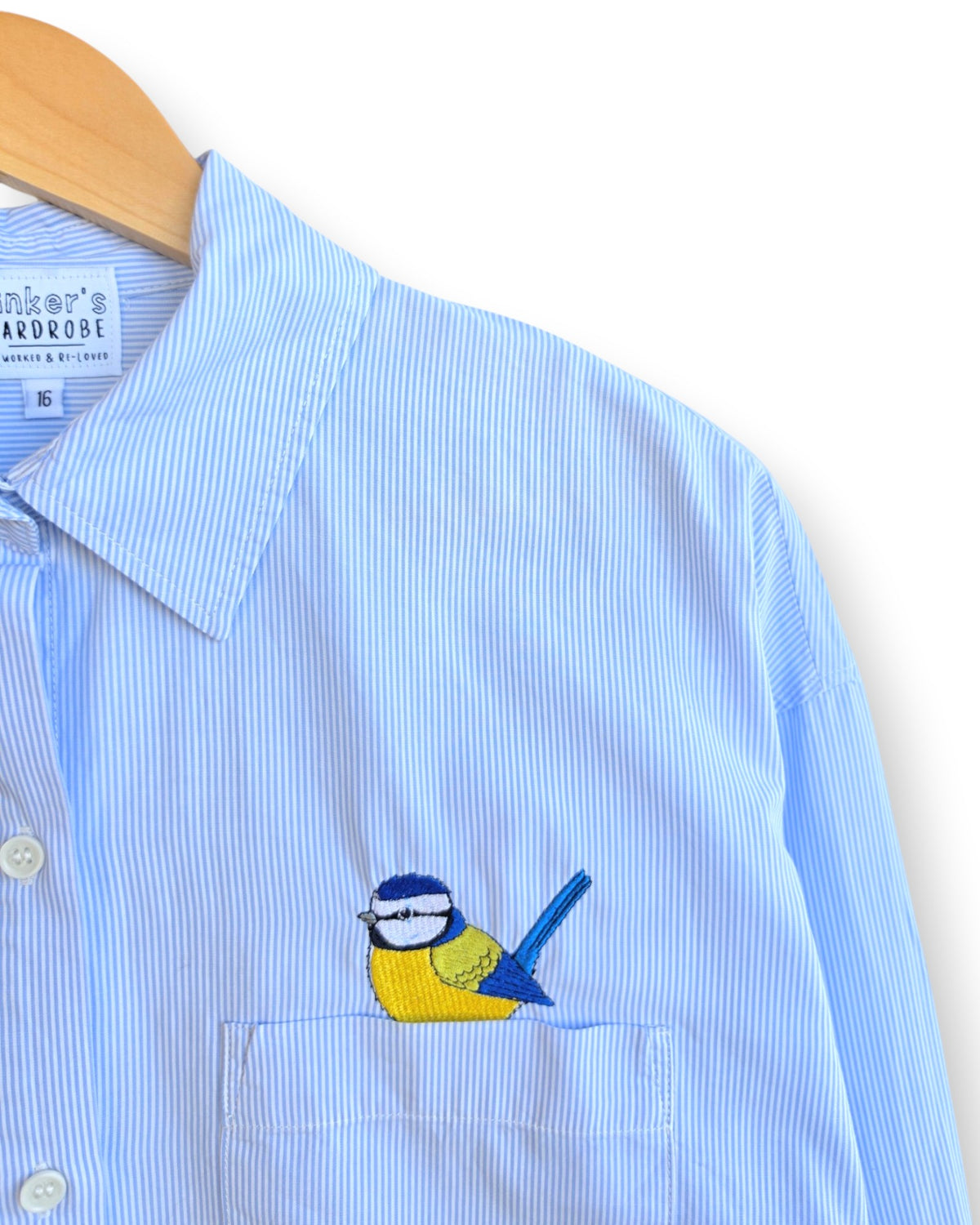 Blue Tit Shirt, Size 16