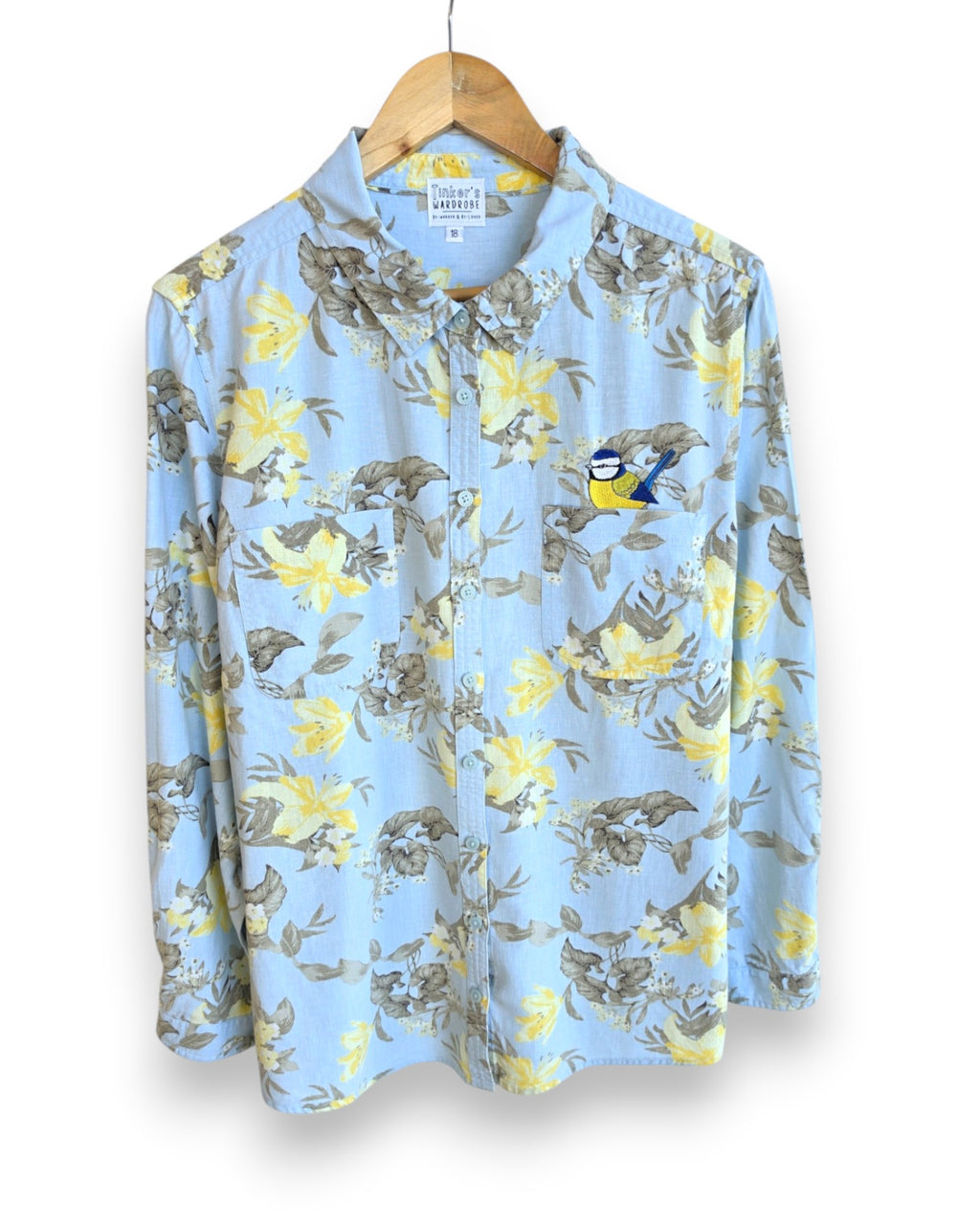 Blue Tit Shirt, Size 18