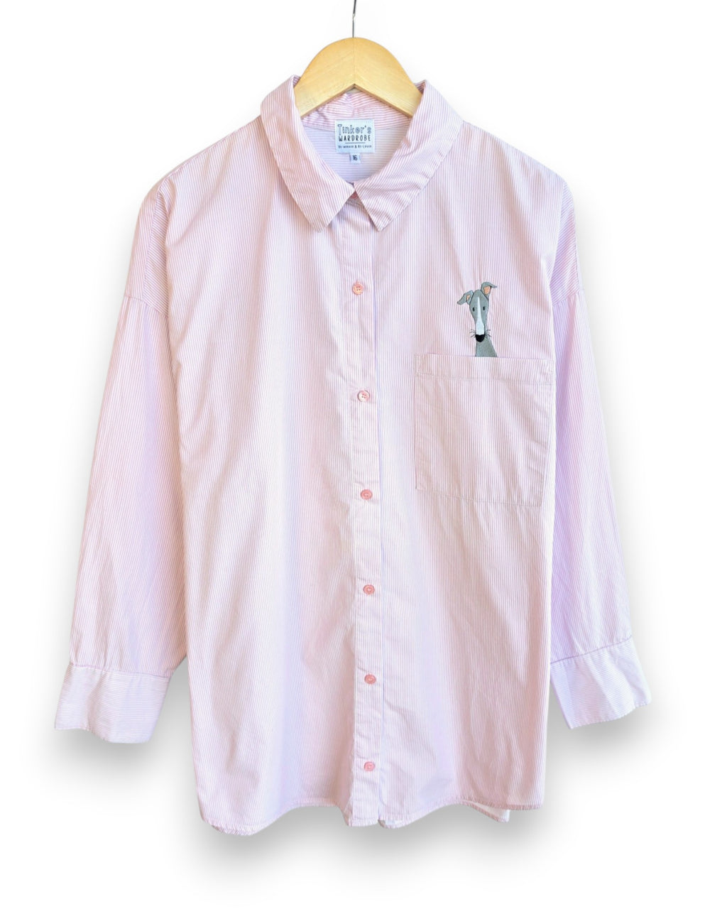 Oversized Whippet Shirt, Size 16