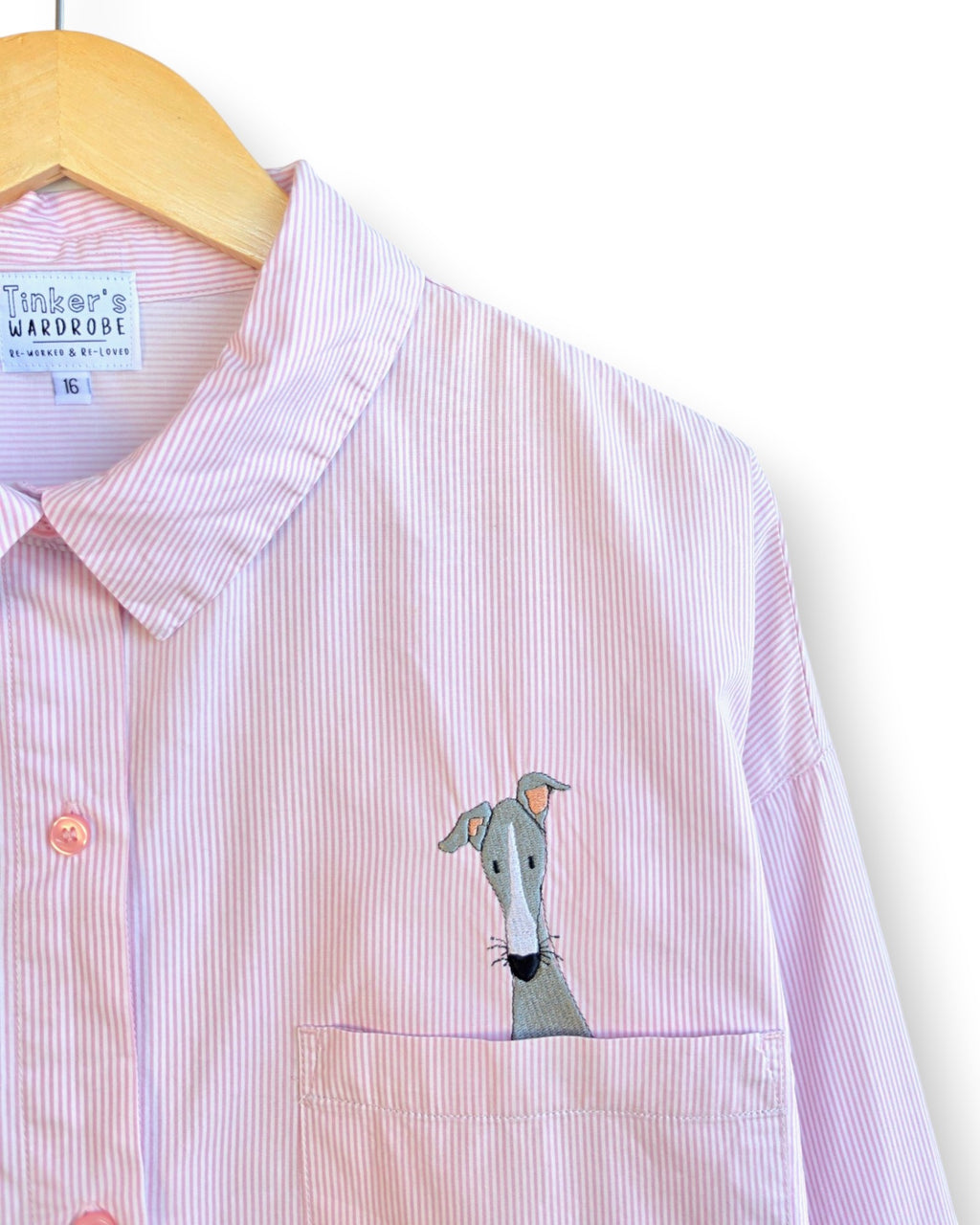 Oversized Whippet Shirt, Size 16