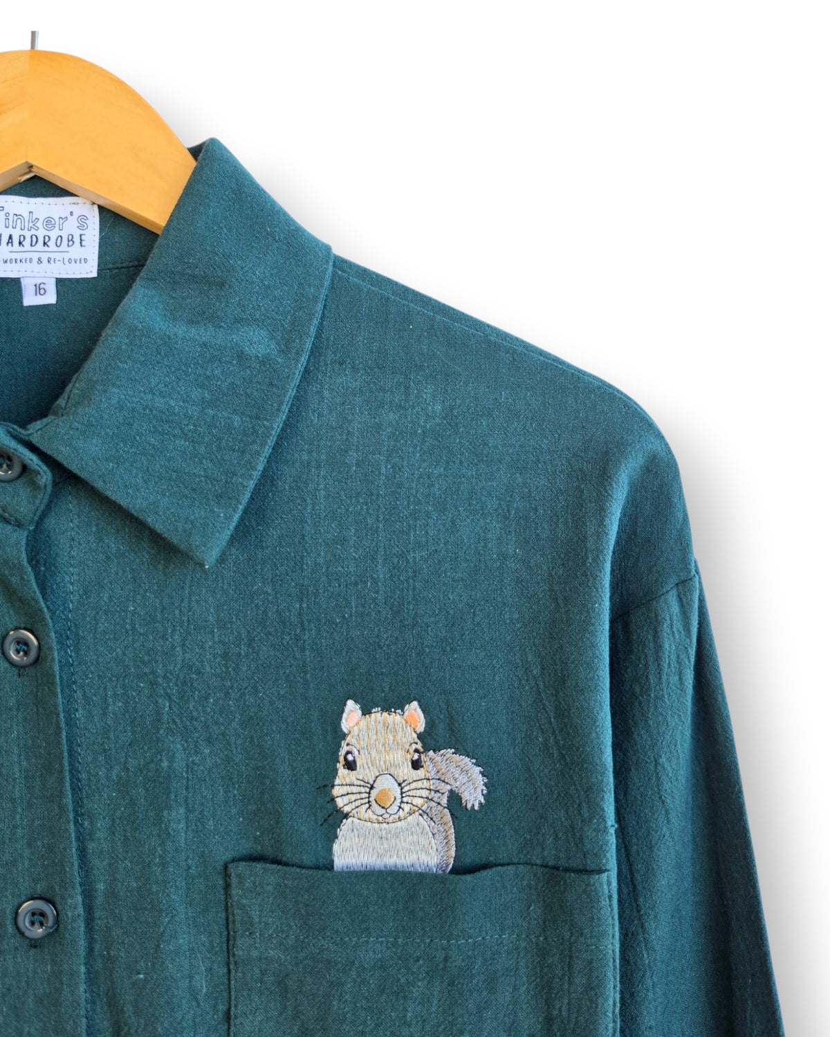 Grey Squirrel Shirt, Size 16
