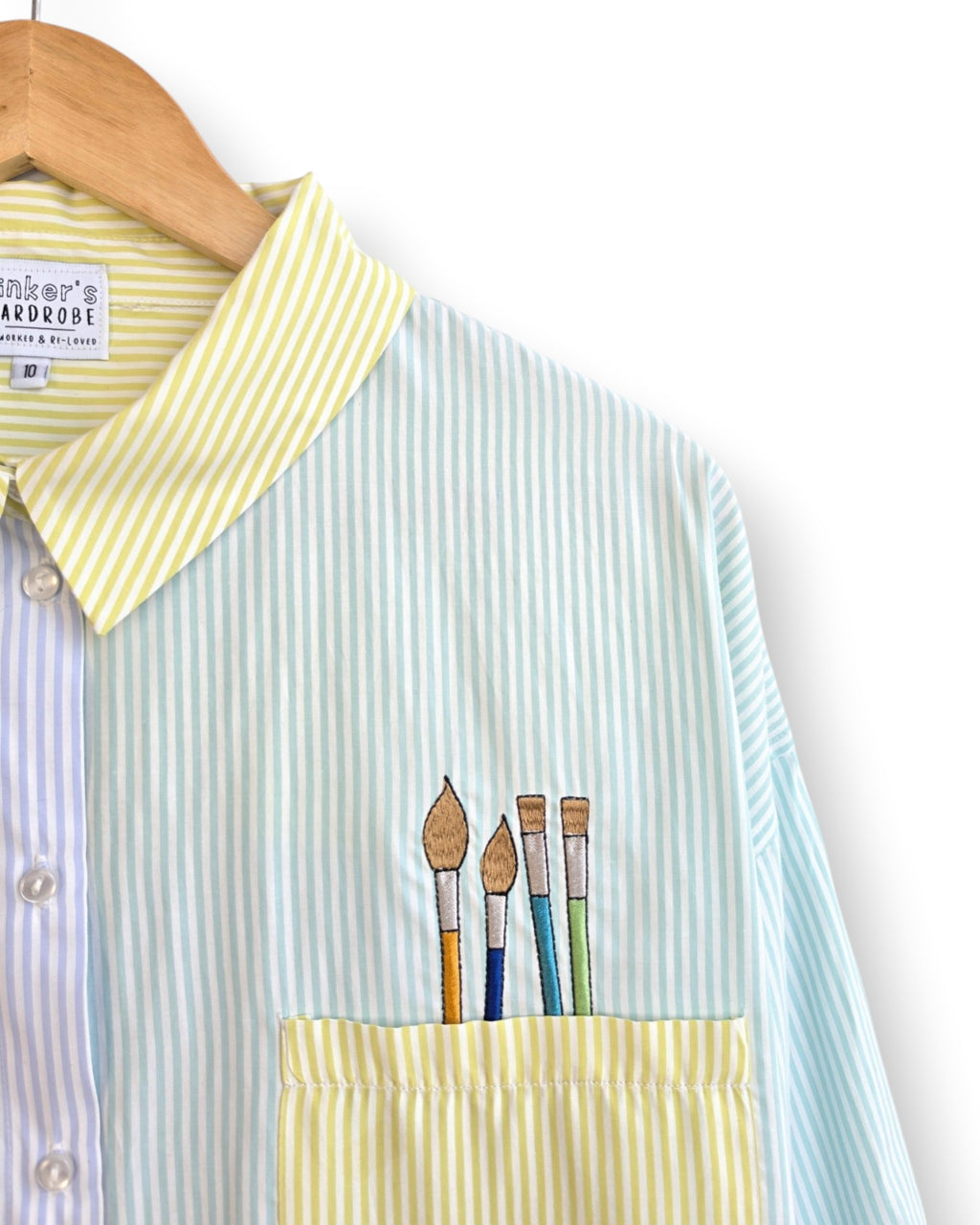 Oversized Paintbrushes Shirt, Size 10