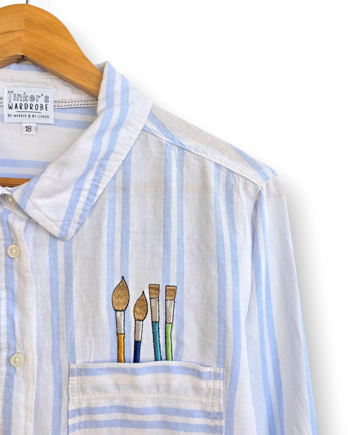 Paintbrushes Shirt, Size 18