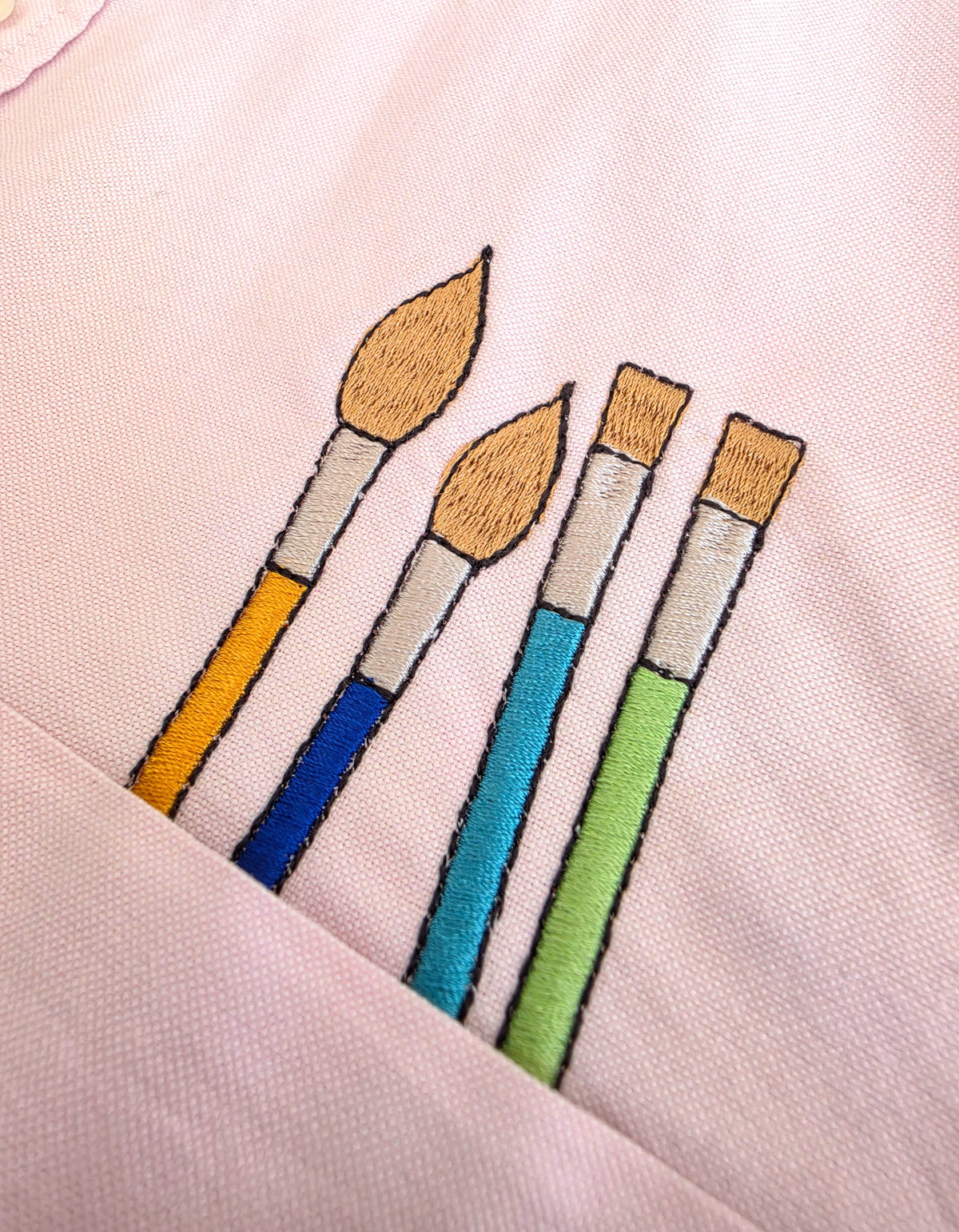 Paintbrushes Shirt, Size S