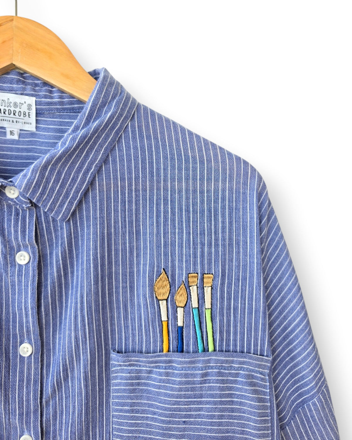 Oversized paintbrushes Shirt, Size 16