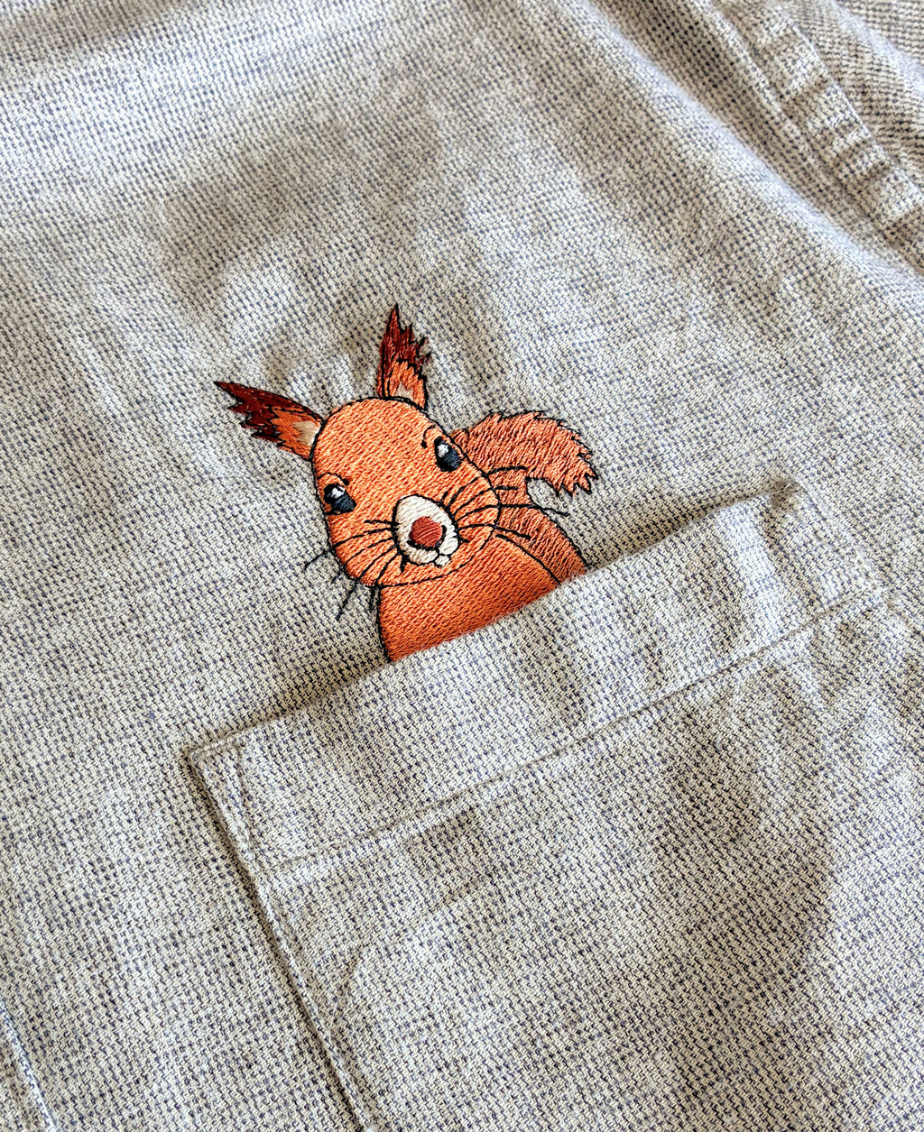 Red Squirrel Shirt, Size L